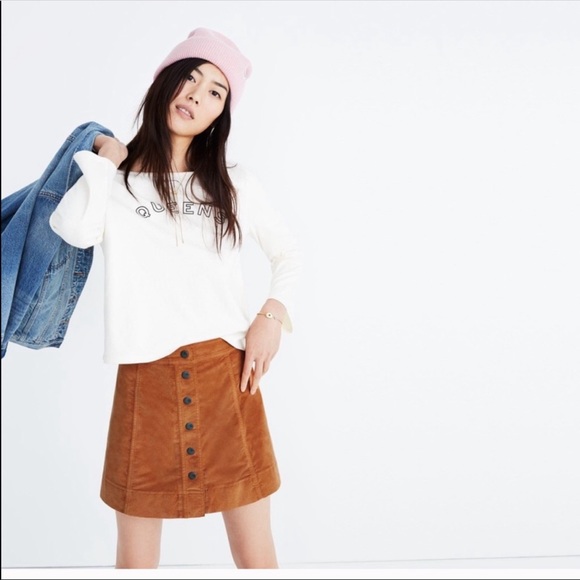 Madewell Metropolitan Button Skirt Size 00 - Picture 3 of 11